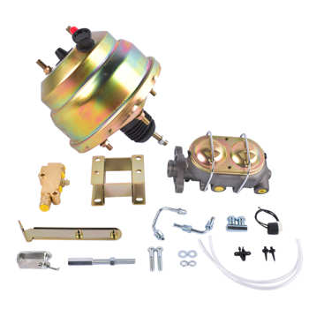 Front Power Disc Brake Conversion 8 Inch Dual Booster Fit for Chevrolet Bel Air 1955-1957 One-Fifty Series 1955-1957 Two-Ten Series 1955-1957