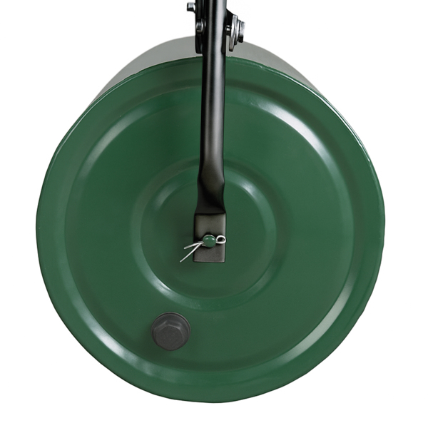 16in Heavy Duty Steel Lawn Roller, Garden Roller Can Be Filled with Water or Sand, Hand Roller with U-shaped Handle, Green & Black-4