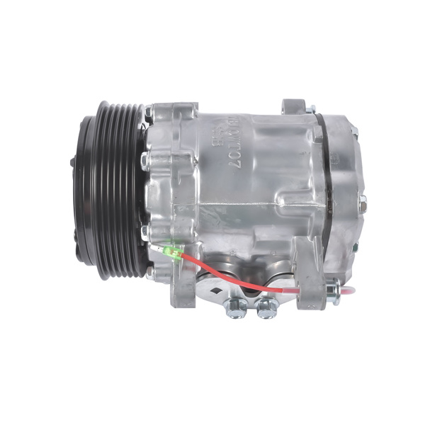 A/C Compressor with 6-Groove Pulley Replacement for Sanden SD7 Style Serpentine Belt Mini HC5005C-5