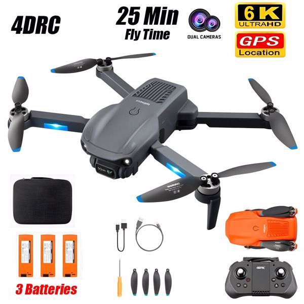 4DRC F12 RC Drone GPS 5G WIFI 6K HD Wide Angle Dual Camera Smart Follow Quadcopter,Professional drones/adult drones, for beginners，Logistics is randomly sent by USPS/FEDEX。-1