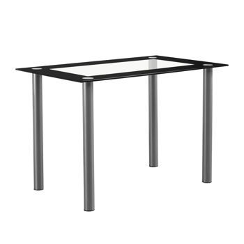 【Replace 31960533】110cm Dining Table Tempered Glass Dining Table