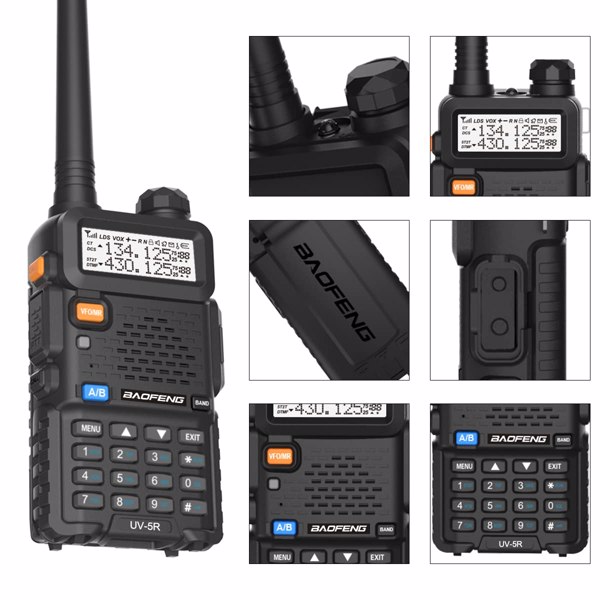 BAOFENG Radio Portable Walkie Talkie UV-5R, Handheld Ham Radio Long Range  High Power, Rechargeable Two-Way Radio for Hiking Hunting Camping Road Trip Survival Outdoor Adventures,-4