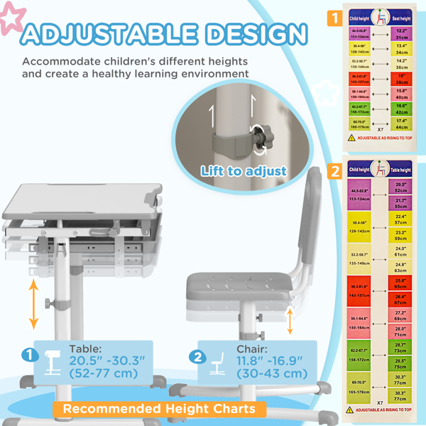 Kids Desk and Chair Set-5