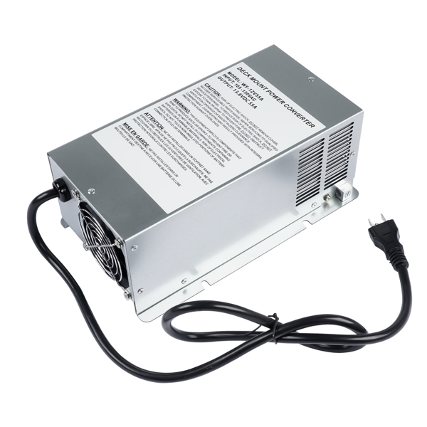 55 Amp 12V Deck RV Power Converter Charger for RV Trailer Camper WF-9855 WF-9855-MBA-3