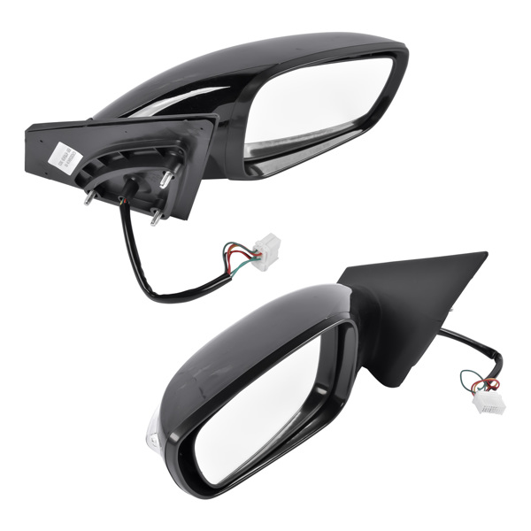 2x Power Mirrors Manual Folding & Heated & Turn Signal Fit for Hyundai Sonata 2.0L 2.4L 2011-2014 876103Q110 876203Q110-2