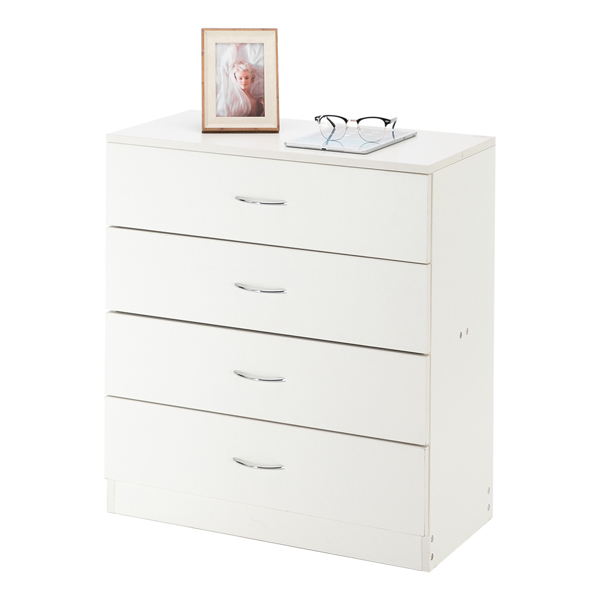 Modern Simple 4-Drawer Dresser White-7