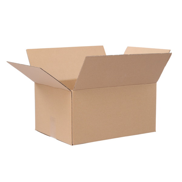 50 pieces, 16" x 12" x 8" (40.6x30.5x20.3cm) thickness 3mm corrugated cardboard box, brown paper color-1
