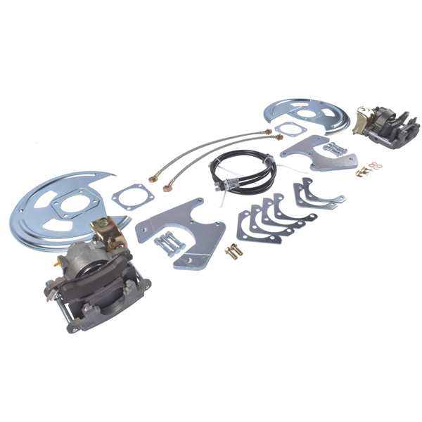 Rear Disc Brake Conversion Kit with Brake Cables Std Rotors Fit for GM A F-Body 1964-1977-4