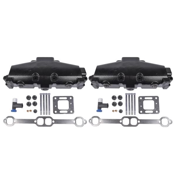 2Pcs Exhaust Manifold 860246Q11 Replacement for Mercruiser Marine MCM/MIE V8 5.0 305 5.7 350 1983-2002-2