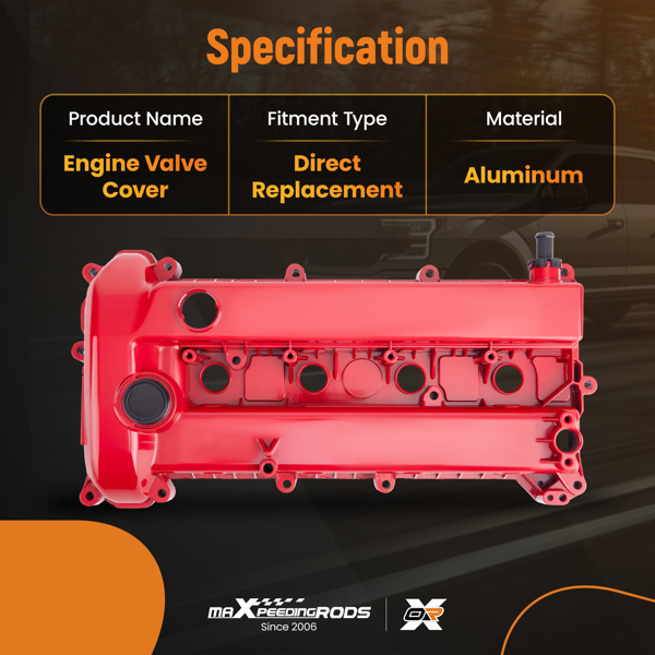 Upgrade Aluminum Valve Cover w/ Gasket & Bolts Fit for Mazda 3 2.0L 2.3L 2006-2009-2