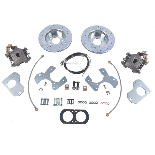 制动改装包 For 1978-1988 G Body S10 Chevy Pontiac Buick skylark Rear Disc Brake Conversion Kit Drilled Rotor-5