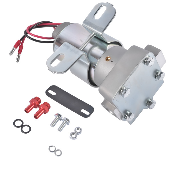 Electric Fuel Pump 97 GPH 7 PSI Universal Red Fit for Holley Demon Carburetor Chrome Aluminum 71 GPH at 4 PSI 3/8" NPT Inlet/Outlet F53001 F53001C-6