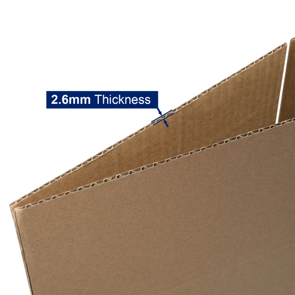 100 pieces, 8" x 8" x 4" (20.3x20.3x10.2cm) thick 2.6mm corrugated cardboard box, brown in color like kraft paper-4