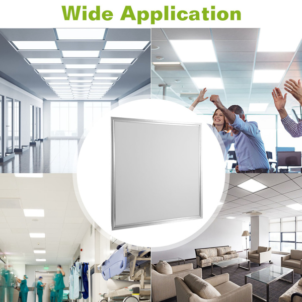 2 PCS 48W 2FT LED Panel Light 5800LM 7000K Ceiling Lighting 150W Equivalent LED Troffer Recessed Edge-Lit-5