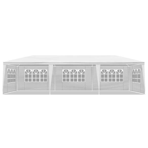 10'x30' Outdoor Party Tent with 8 Removable Sidewalls, Waterproof Canopy Patio Wedding Gazebo, White-2