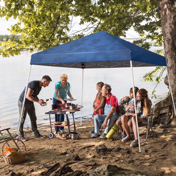 8*8ft Portable Home Use Waterproof Folding Tent Blue-15