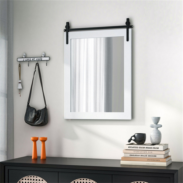 30" x22" Natural Wall Mount Mirror with Wood Frame （ WALMART禁止销售）-3
