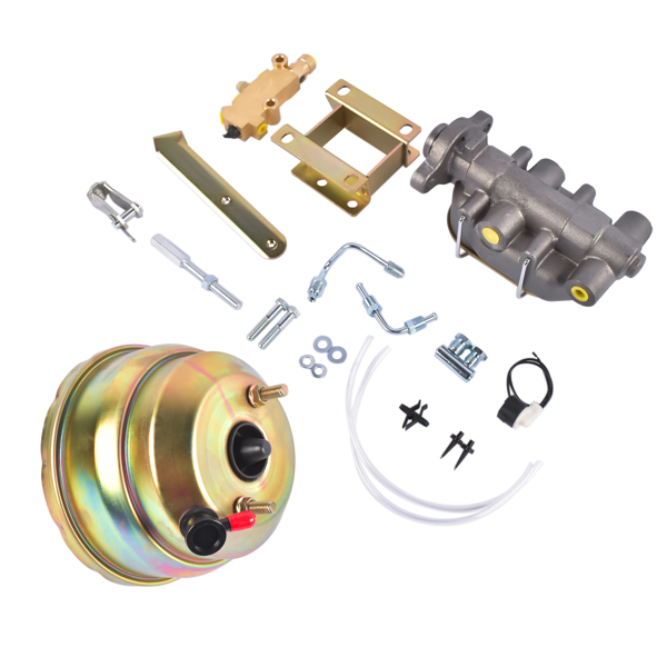 Front Power Disc Brake Conversion 8 Inch Dual Booster Fit for Chevrolet Bel Air 1955-1957 One-Fifty Series 1955-1957 Two-Ten Series 1955-1957-3