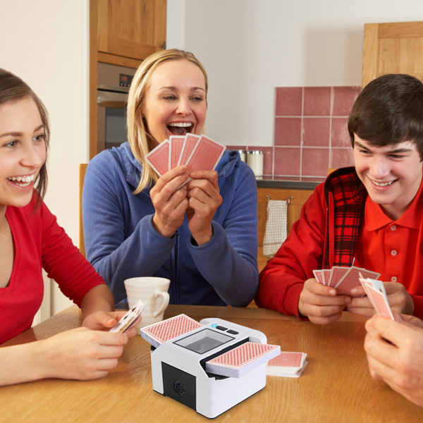 Automatic Card Shuffler Electric 2-Deck – One-Press 2-Second Shuffle, Clear View Window, Quiet 70 dB, 2 000 mAh Rechargeable, Works with Standard & Specialty Cards, Perfect for Family & Party Games-4