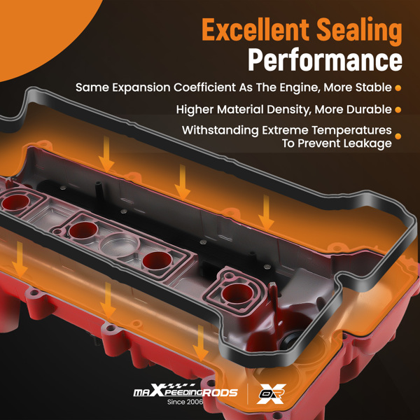 Aluminum Valve Cover Set Fit for  Lincoln MKC MKZ 2.0L L4 DOHC 2013-2016 CJ5Z-6582-A-4