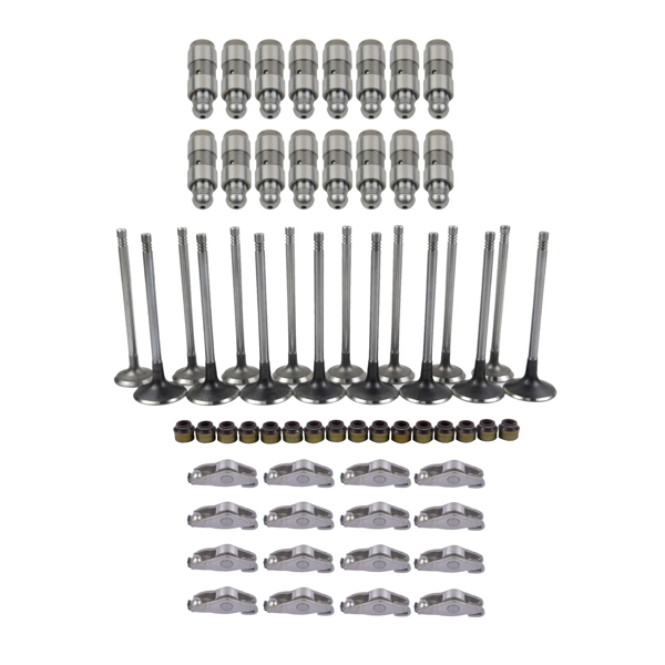 气门套装 16x Intake Exhaust Rocker Arms Lifters+16x Valves For VW Jetta Passat Audi 2.0 022109423D 06E109417P 06D109611H-5
