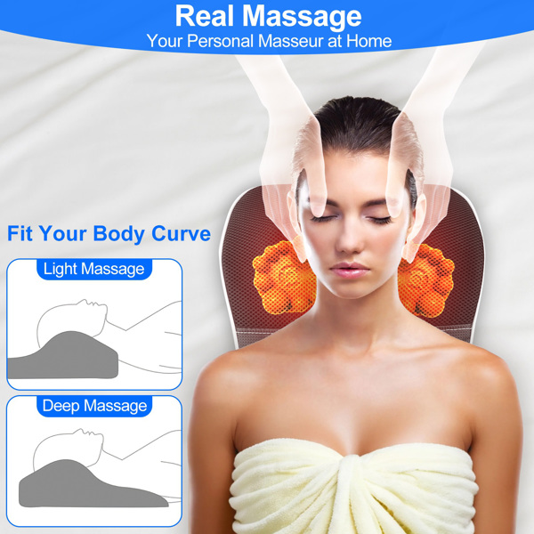 Back Massager with Heat 3D Kneading Massage Pillow Relaxing massage Full Body Massager for Back Neck Waist Arm Abdomen Calf-2