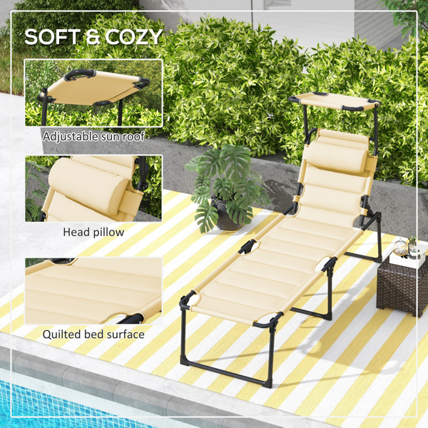 Folding Lounge Chairs / beach chair ( Amazon Shipping)（Prohibited by WalMart）-5
