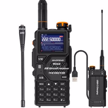 BAOFENG Radio Walkie Talkies K5PLUS Ham Radio Long Range Handheld Rechargeable Two Way Radio 10W(Upgrade of UV-5R) with NOAA, 999 Channels, Copy Frequency, USB-C Charginng, Emergency Radios Audio prod