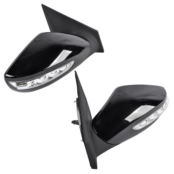 2x Power Mirrors Manual Folding & Heated & Turn Signal Fit for Hyundai Sonata 2.0L 2.4L 2011-2014 876103Q110 876203Q110-6