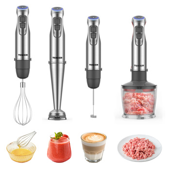 （Amazon has banned sales, no work during the weekend.）1000W Immersion Hand Blender, Stainless Steel Stick Blender with 12-Speed&Turbo Mode, 5-in-1 Handheld Blender with Chopper, Whisk and Frother 