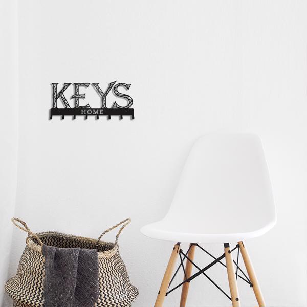1pc Metal Wall - Mounted Key Holder Hook: A Stylish Decorative Wall Decoration. The Punching/Adhesive Installation Storage Solution Ensures Easy and Neat Key Organization.Wall Sculptures.-15