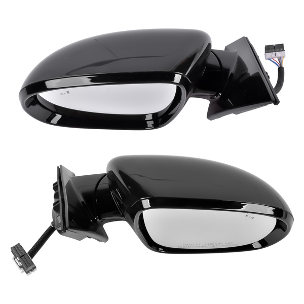 Pair Side Mirrors Heated Signal Manual Folding Left+Right Fit for Kia Sorento EX L LX SX SXL 2016-2018 without Memory without Puddle Light without Auto-Dimming with Blind Spot Power Adjustment-3