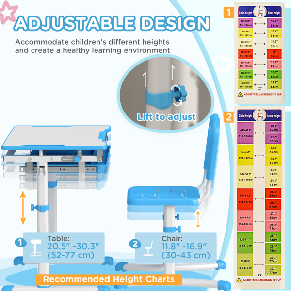 Kids Desk and Chair Set-5