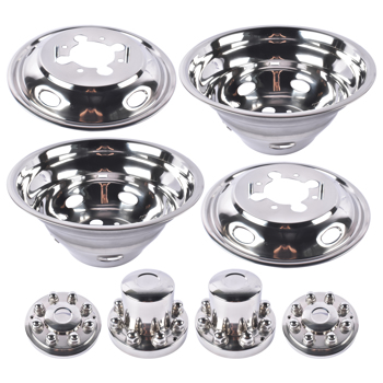 轮毂盖 Stainless Steel Dual Wheel Simulator Covers Fit for 2003-2018 Replacement for Dodge Replacement for Ram 3500 17\\"