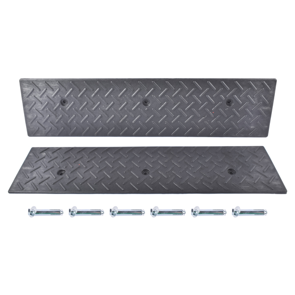 汽车坡道 Pair 3 Tons Driveway Ramp Car Slope Ramp w/ bolts for Parking Lots Shed Entrances Driveways Garages-9