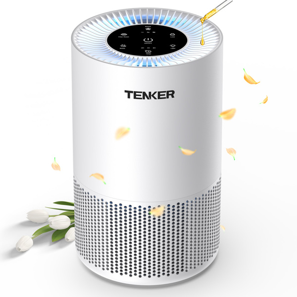 （Amazon&TEMU: Prohibited,No weekend orders.）1350 Sq Ft Air Purifiers for Home Large Room Pets H13 True HEPA Air Purifier Cleaner with 360° Air Inlet, Fragrance, 13dB Air Purifier for Bedroom Smoke-9