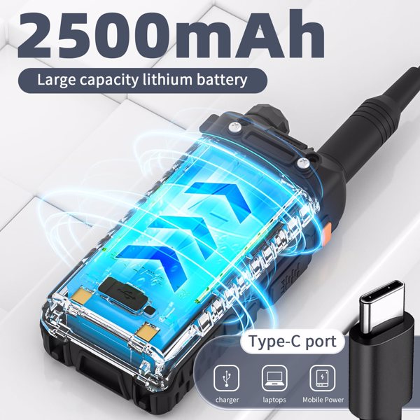 宝峰 UV-5RH 彩屏大功率双频对讲机 黑色（4台装）-12