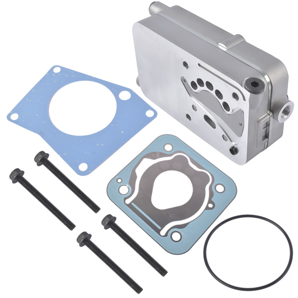 Truck Air Brake Compressor Cylinder Head Silver with Valves Fit for Mercedes 0011301215 0011302615-4