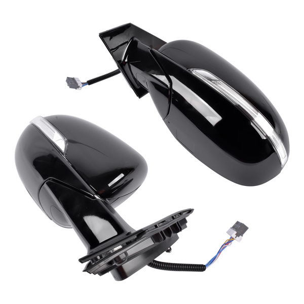 Pair Side Mirrors Heated Signal Manual Folding Left+Right Fit for Kia Sorento EX L LX SX SXL 2016-2018 without Memory without Puddle Light without Auto-Dimming with Blind Spot Power Adjustment-7