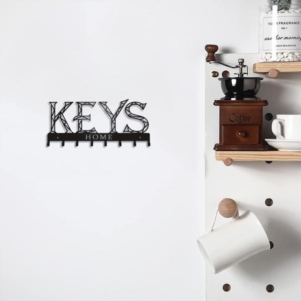 1pc Metal Wall - Mounted Key Holder Hook: A Stylish Decorative Wall Decoration. The Punching/Adhesive Installation Storage Solution Ensures Easy and Neat Key Organization.Wall Sculptures.-32