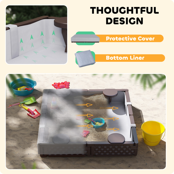 Kids Sandbox with Cover ( Amazon Shipping)（Prohibited by WalMart）-4