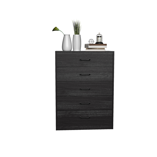 Single row 5 layers 5 drawers facing cloth drawer cabinet particle board non-woven fabric 70*40*93.3cm black-7