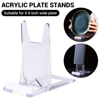 10x Acrylic Plate Stands for Display Plate Holder Transparent