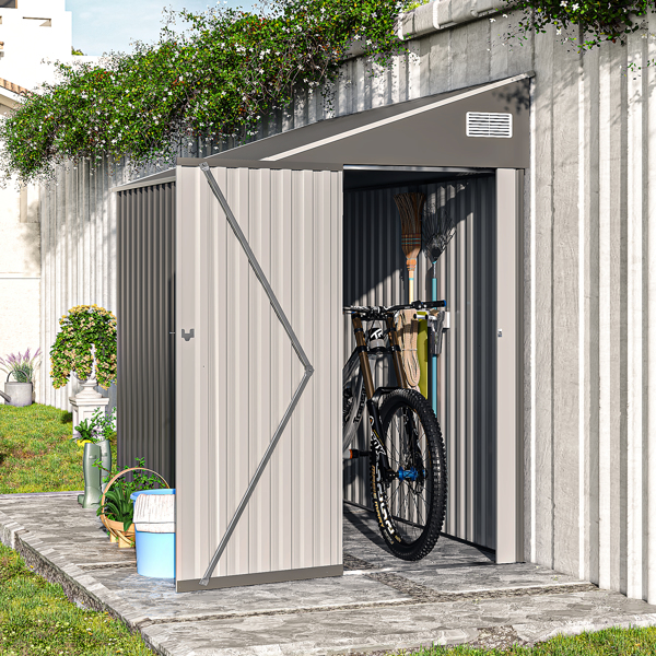 Campcraft Optional two-color storage shed, single hinge door, solid structural design, good ventilation, surface with protective film, and suitable for various scenarios-3