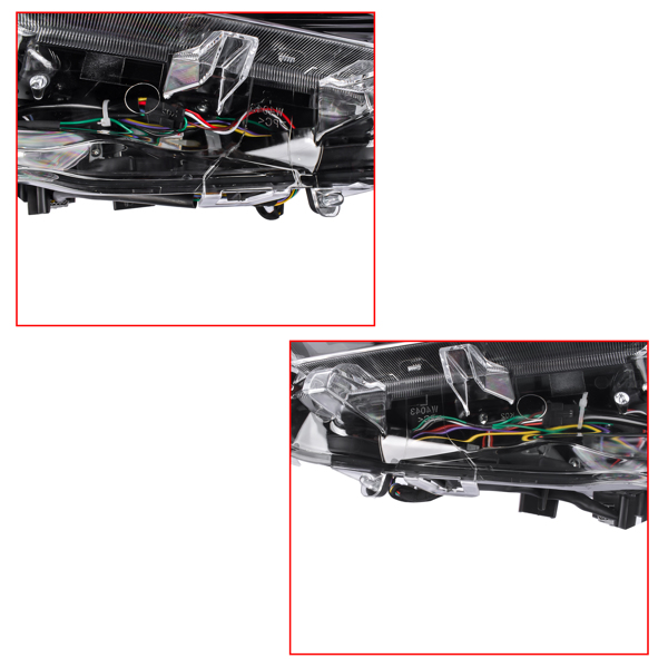 2pcs Headlight Full LED Type Driver & Passenger Side Replacement for Toyota RAV4 2022-2024 811500R360 811100R360-10