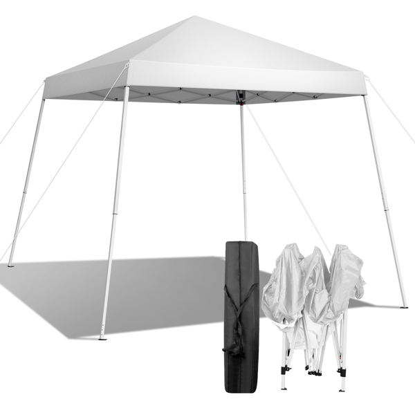2.4 x 2.4m Portable Home Use Waterproof Folding Tent White-2