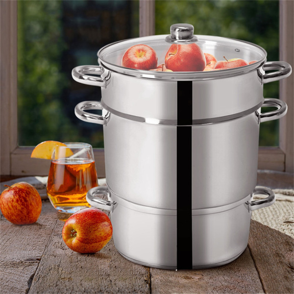  11-Quart Stainless Steel Fruit Juicer Steamer-3