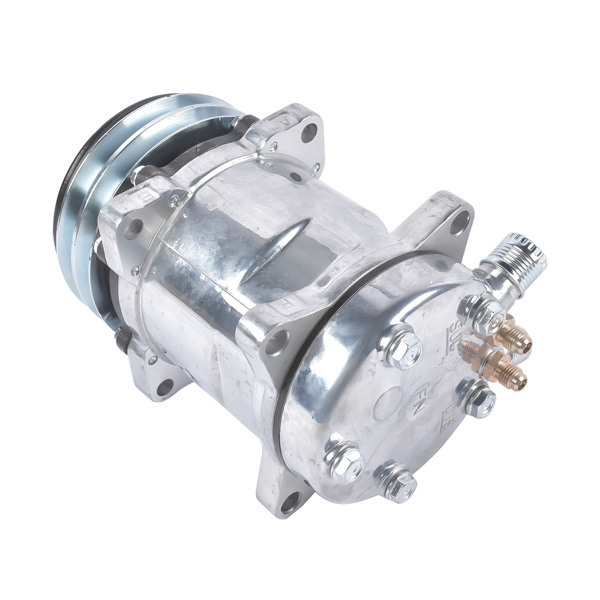 A/C Compressor with Clutch w/2-Groove Pulley Replacement for Sanden 508 Style V-Belt HC5003C-5