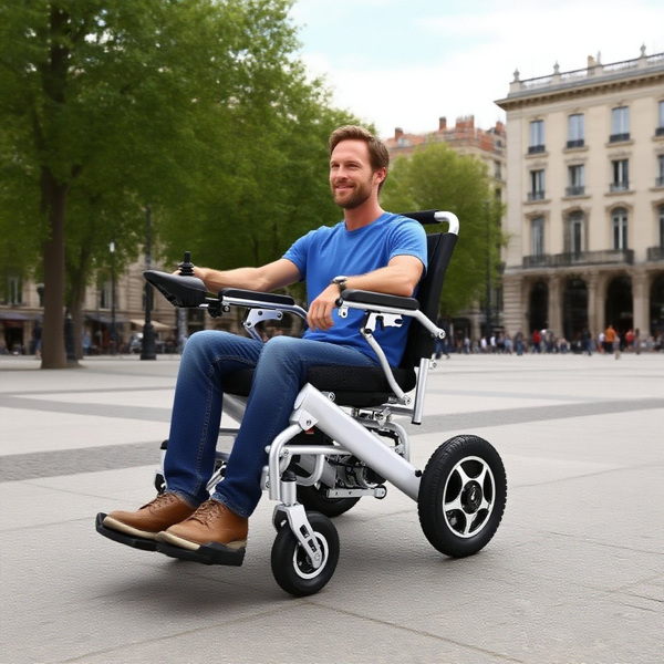 Lightweight Foldable Electric Wheelchair Intelligent All Terrain for Senior-24