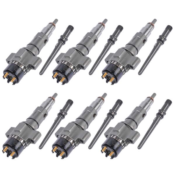 Set of 6 Diesel Common Rail Fuel Injectors Fit for Cummins Automotive 8.9 Liter ISC/ISL Engines 2872127 4954679 4954927 4984332-7
